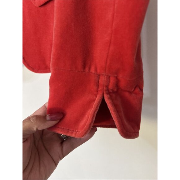 J Crew Women’s Velour Blazer Jacket Size 2 EUC Red Preppy Valentines Line Fairy - Picture 3 of 9